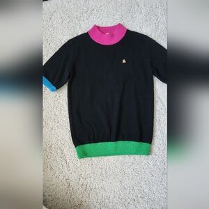 Colorblock Short Sleeve Sweater